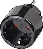 Brennenstuhl Reisestecker / Reiseadapter (Reise-Steckdosenadapter für: USA Steckdose und Euro Stecker) schwarz