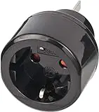 Brennenstuhl Reisestecker / Reiseadapter (Reise-Steckdosenadapter für: Australien, China Steckdose und Schutzkontakt-Stecker) Farbe: schwarz
